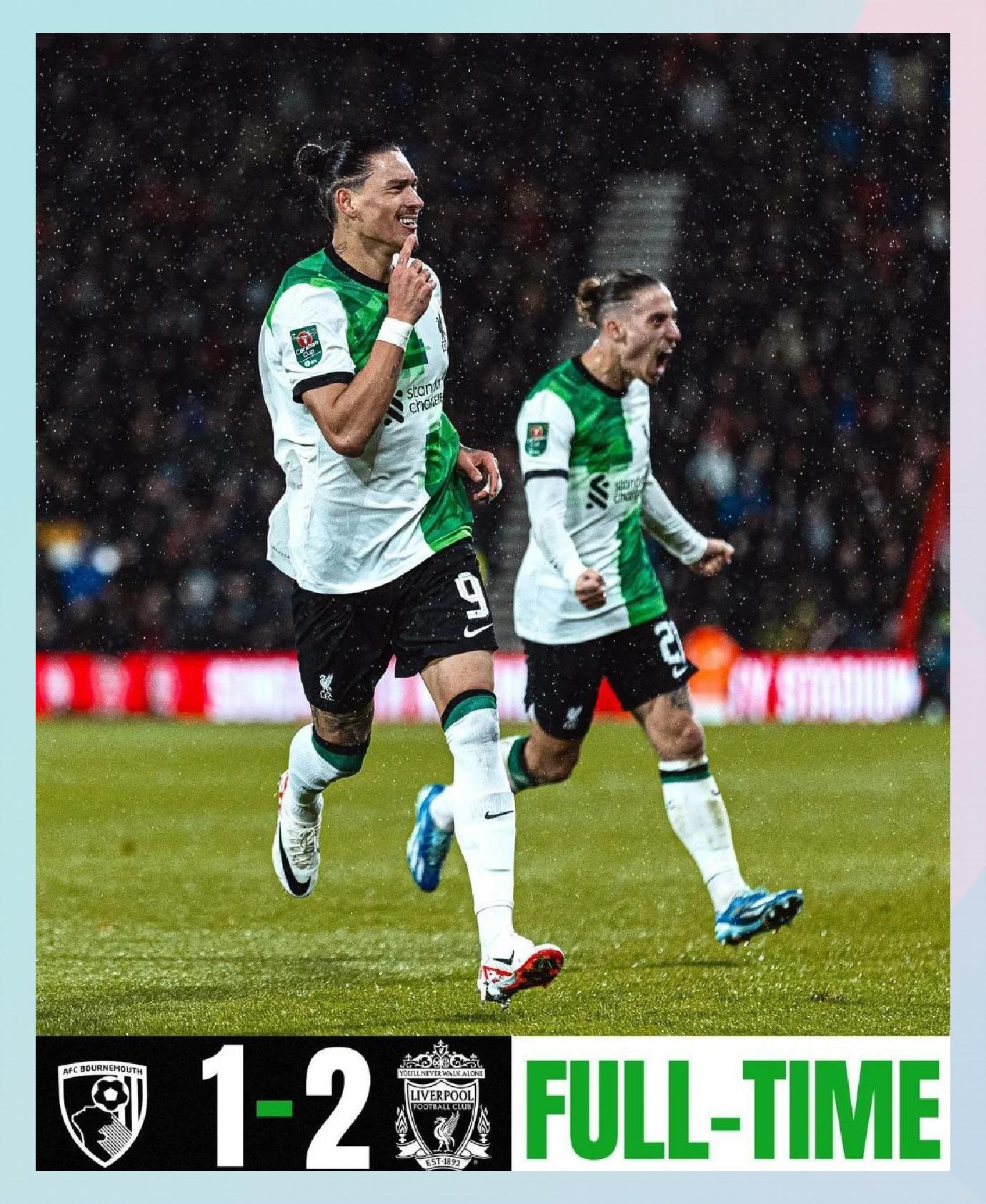 利物浦客场2-0战胜伯恩茅斯，继续领先位置的简单介绍